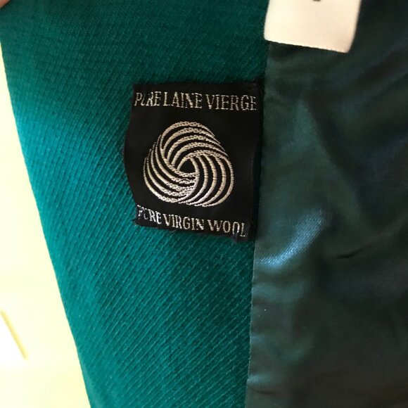 Vintage 1970's 100% wool emerald green coat - Picture 7 of 16